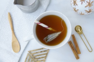 vegan peppermint tea latte