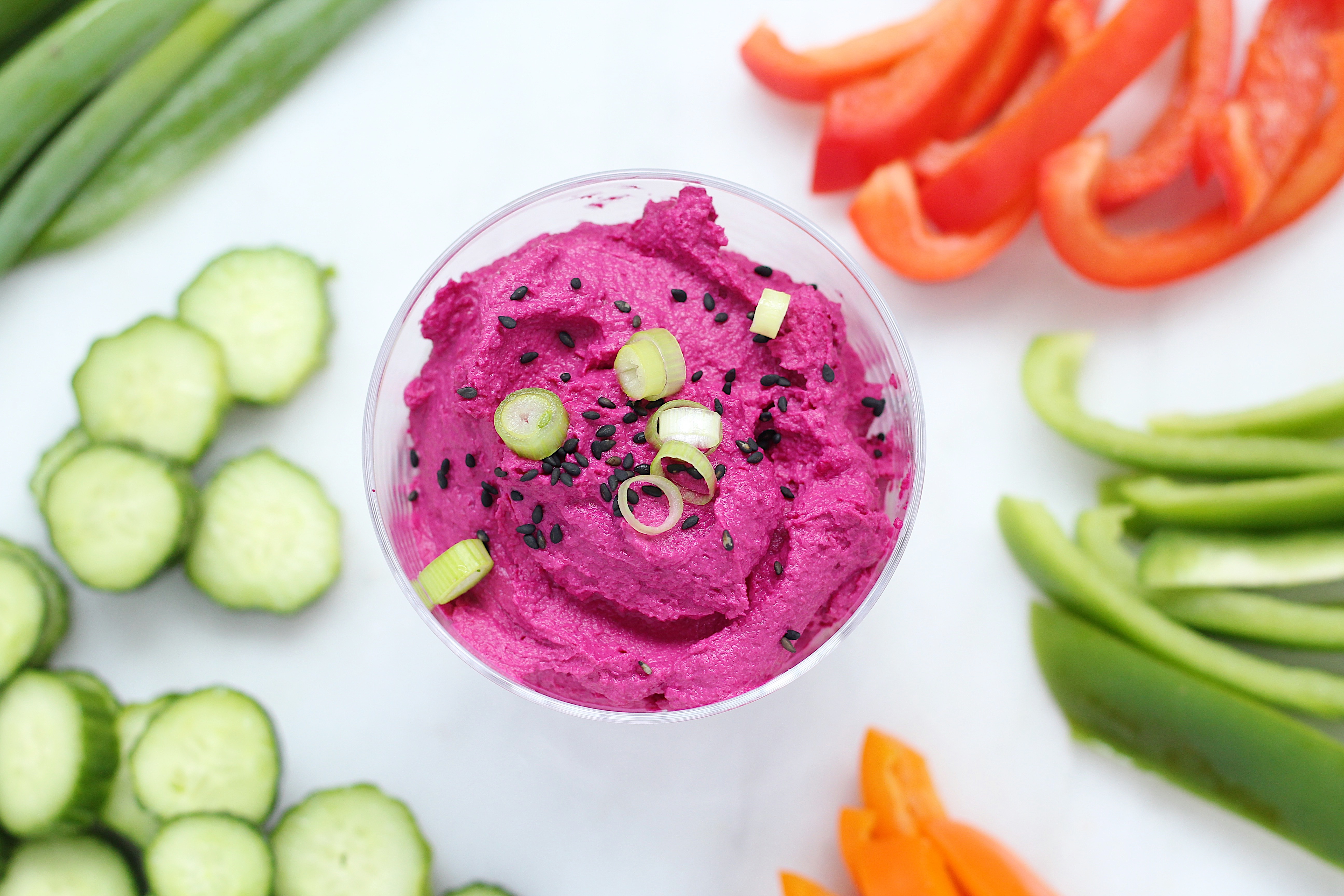 wasabi beetroot hummus