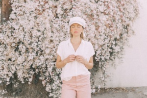 white brixton hat