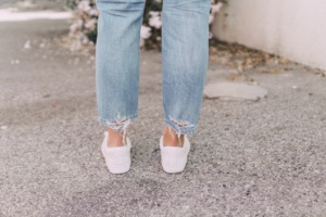 white sneakers