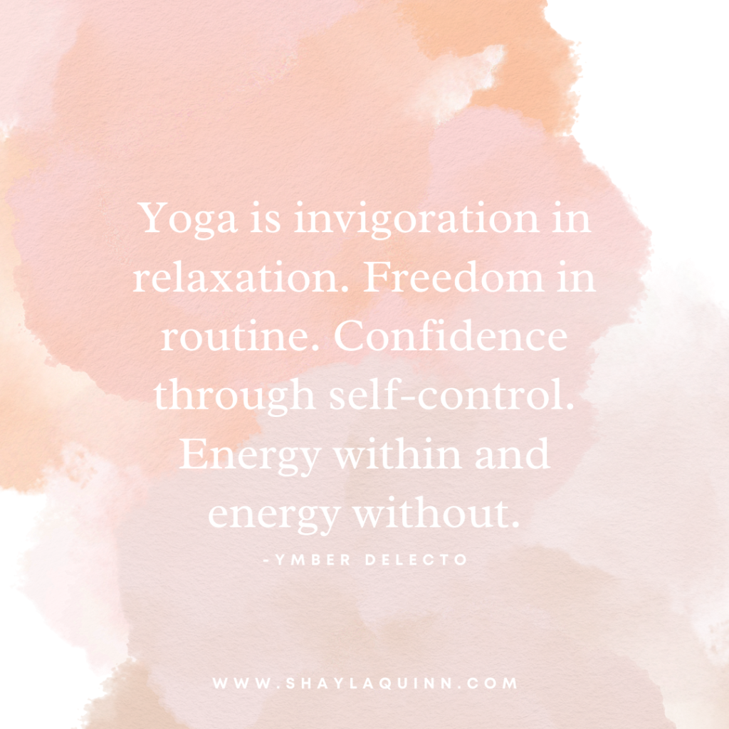 pink yoga quote