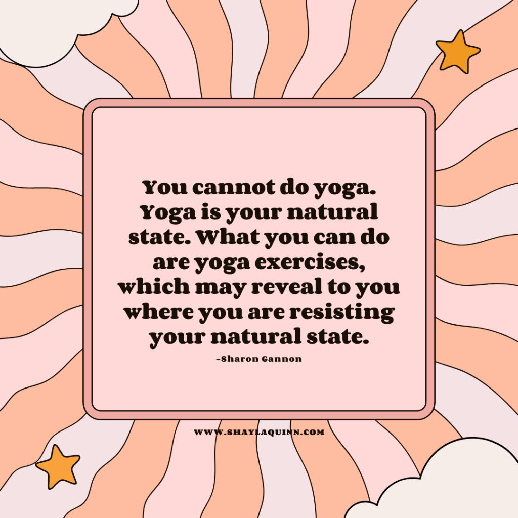 pink yoga quote